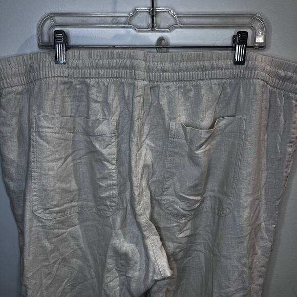 Old Navy Pants Womens XL Linen Blend Drawstring Casual Lightweight Relaxed Fit - Picture 5 of 11